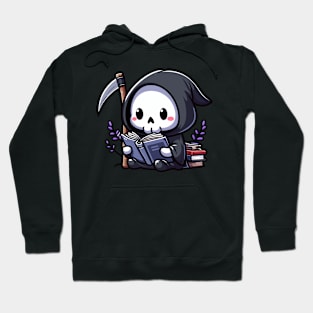 Cute Reaper Reading Books Hoodie